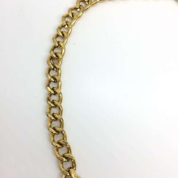 RHINESTONE GOLD TONE CRYSTALS STATEMENT NECKLACE FLOWER FLORAL COLLAR BLING - Picture 13 of 16